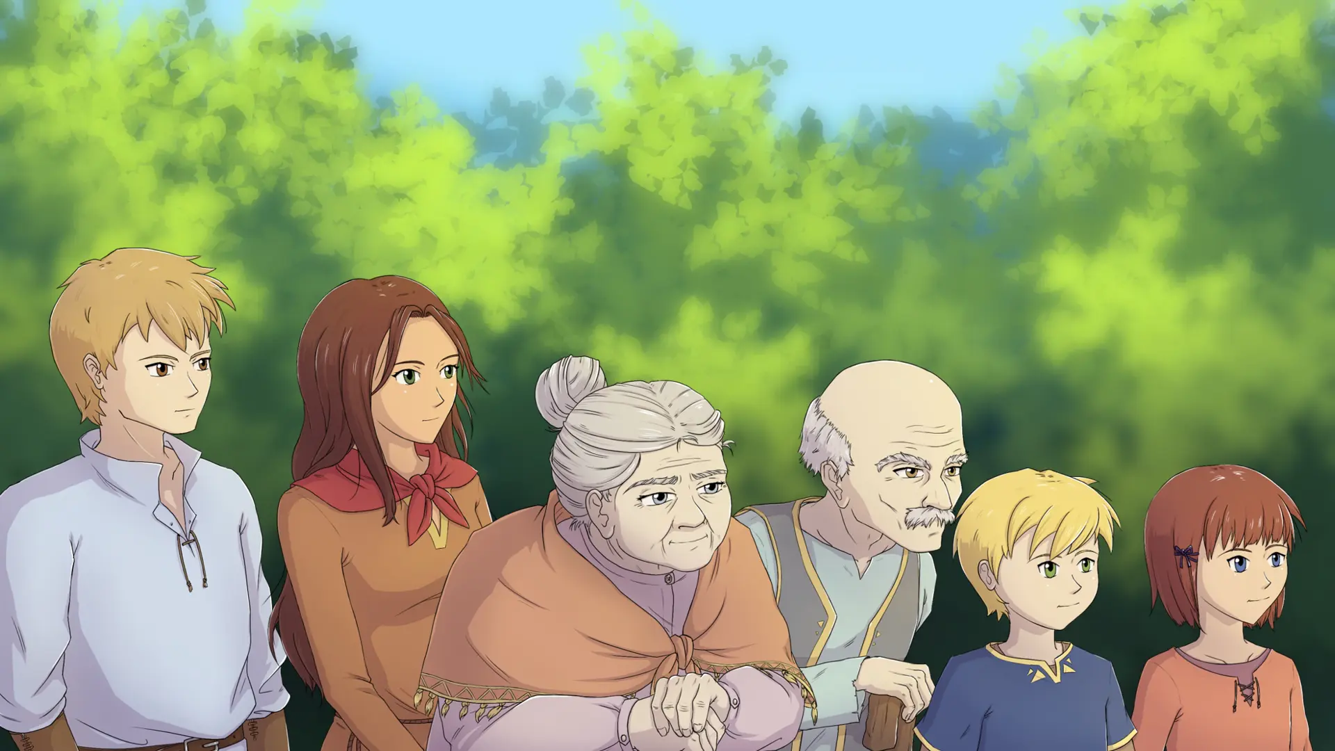 Personnages de village médiéval fantastique de mon pack d'assets 2D.